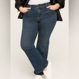 Sz 24S Lane Bryant Body Icon Signature Fit Women's Dark Blue Boot-Cut Jeans